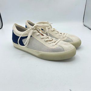 Rothys Women's Lace Up Sneaker Shoe Blue White Size 9